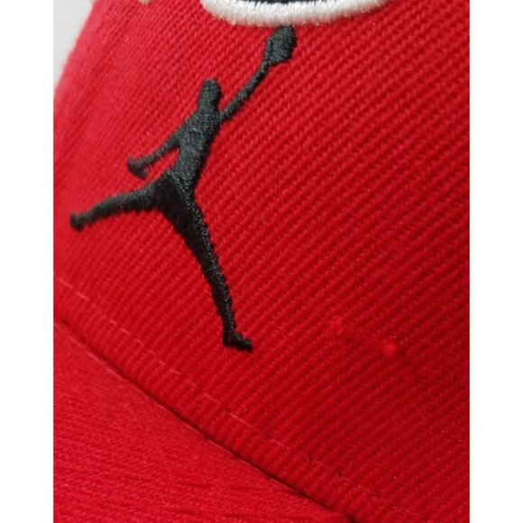 Air Jordan True Jumpman Flight NBA Red 100% Wool Adjustable Snapback Hat Cap - Picture 4 of 14